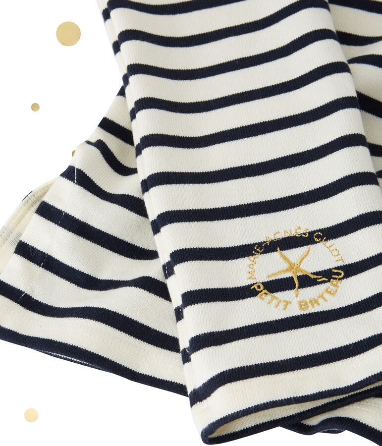 Marini&egrave;re femme d&eacute;collet&eacute;e dans le dos. Petit bateau x Marie-Agn&egrave;s Gillot bianco/blu