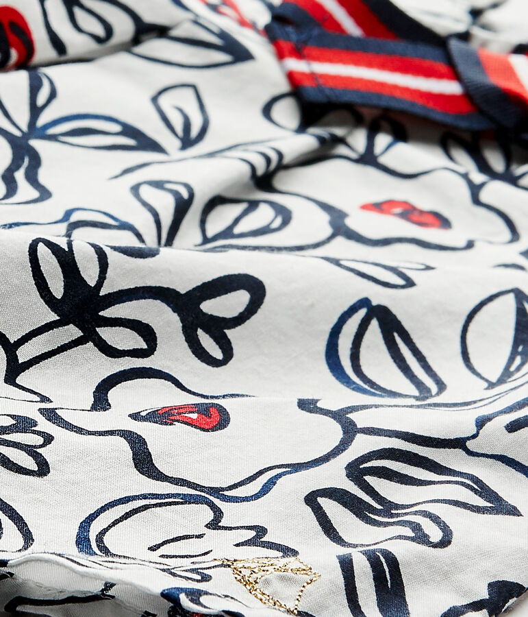 Blusa beb&eacute; bambina in popeline bianco MARSHMALLOW/bianco MULTICO