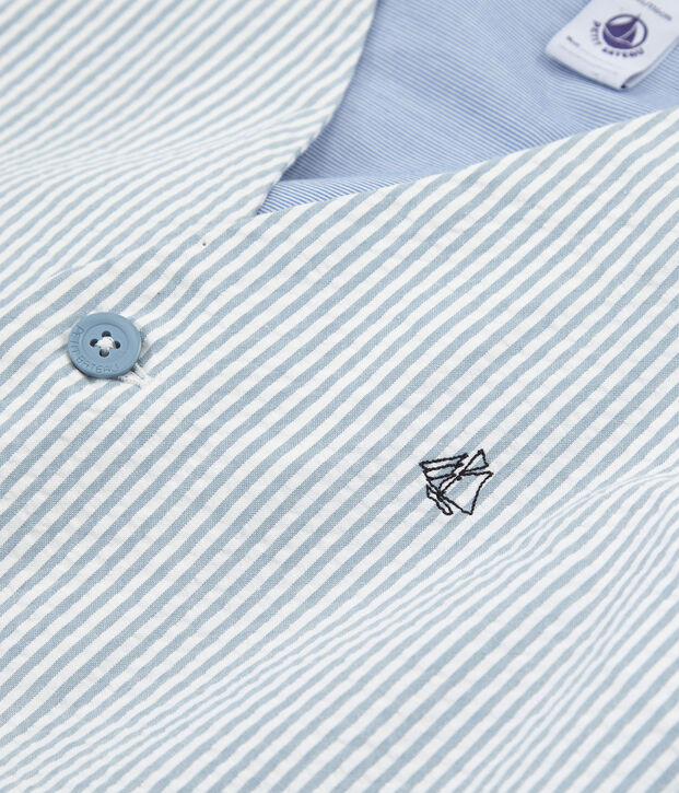 Gilet senza maniche blu/bianco