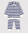 Completo joggers due pezzi bebè maschio bianco MARSHMALLOW/blu SMOKING
