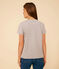 T-shirt LE DROIT scollo a V in cotone Donna grigio CHATON CHINE
