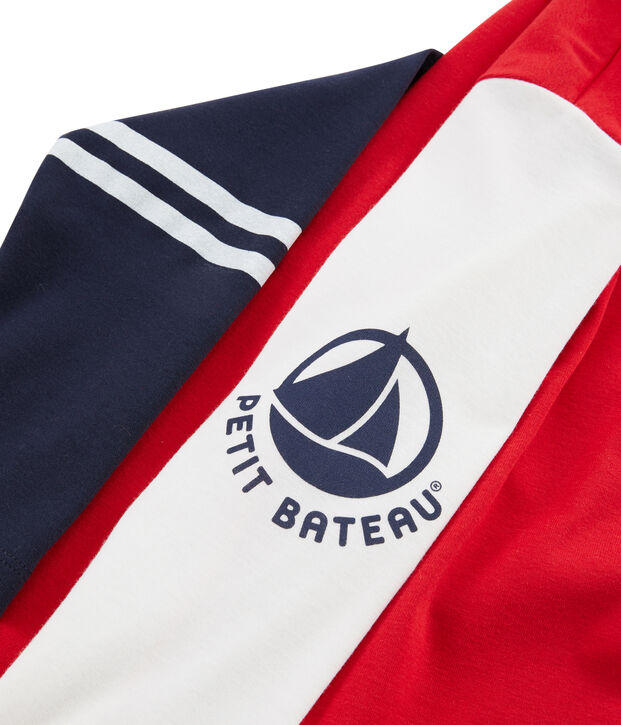 T-shirt a maniche lunghe bambino rosso/multicolore