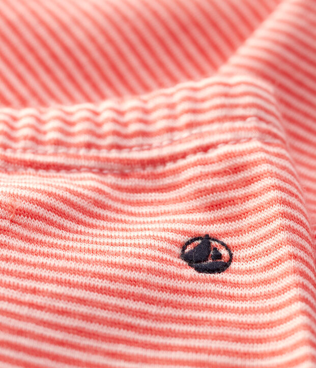 Leggings in lana e cotone beb&eacute;. arancione/bianco