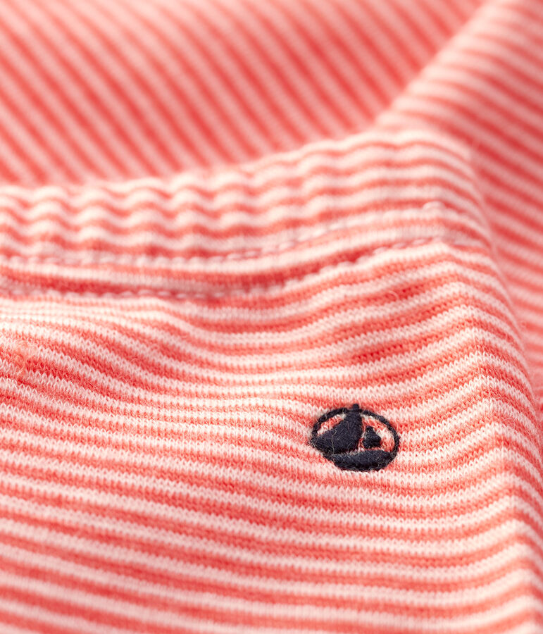 Leggings in lana e cotone beb&eacute;. arancione/bianco