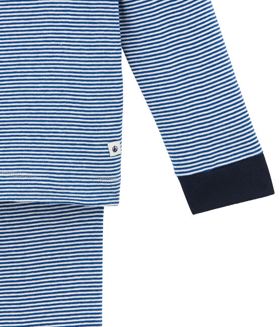 Pigiama per bambino blu LIMOGES/bianco MARSHMALLOW