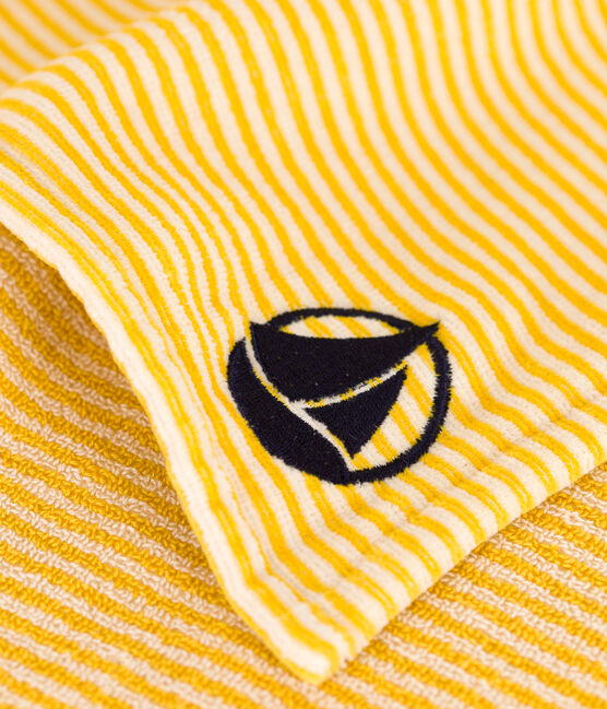Poncho bambino in spugna a righe giallo NECTAR/ AVALANCHE