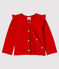 Cardigan in molleton bebè femmina rosso TERKUIT
