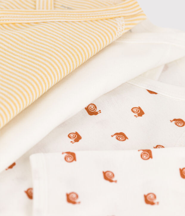 Confezione da 3 body a maniche lunghe beb&egrave; in cotone multicolore