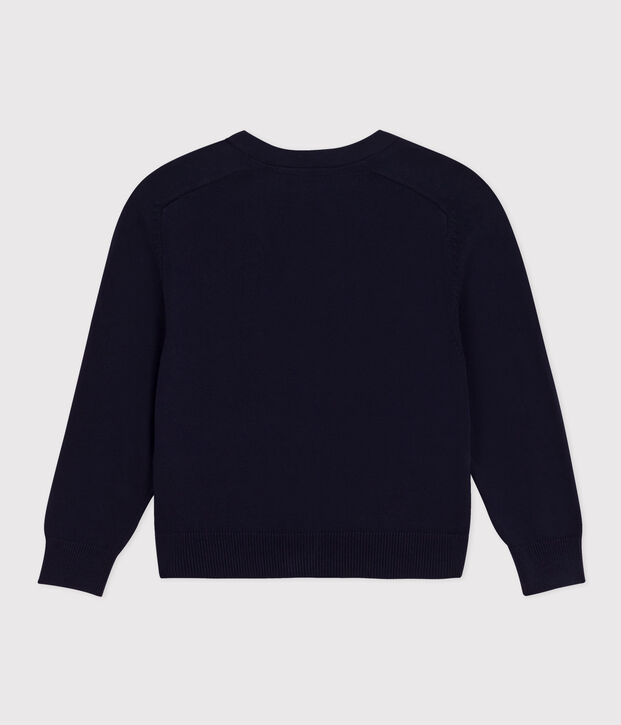 Cardigan in cotone bambino blu