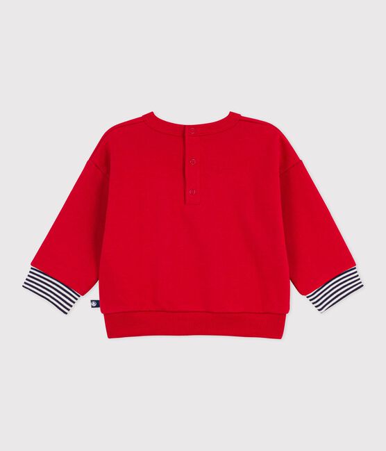 Felpa in cotone fantasia neonato rosso POMPEI