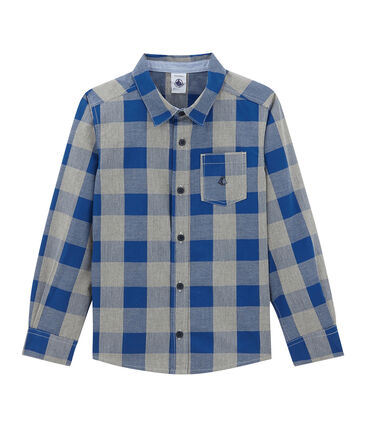 Camicia A Quadri In Popeline Per Bambino Petit Bateau