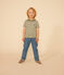 T-shirt a righe in jersey leggero bambino verde CROCO/ AVALANCHE
