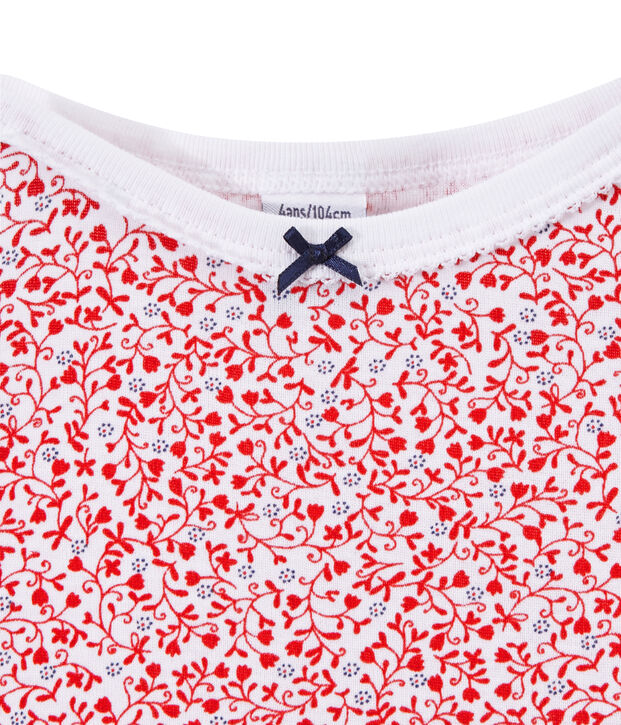 Camicia da notte bambina stampata bianco/multicolore