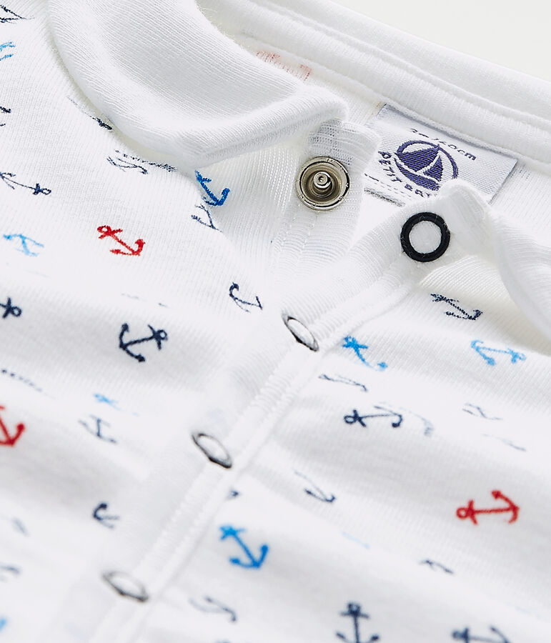 Tutina corta beb&egrave; bambino stampata bianco/multicolore