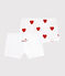Confezione da 2 slip bambina in cotone motivo cuore variante 1