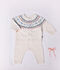 Completo in maglia jacquard fantasia neonato blu/blu