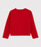 Cardigan in tubique bambina rosso TERKUIT