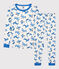 Pigiama snugfit animali bambino in cotone bianco MARSHMALLOW/bianco MULTICO