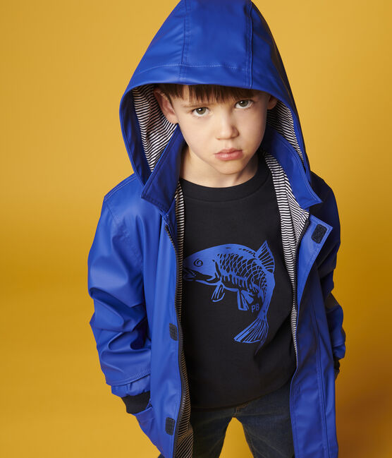 Felpa in molleton bambino blu SMOKING
