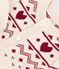 Cardigan in maglia di misto lana e cotone con motivo a cuori neonata ecru AVALANCHE/ AMARANTE