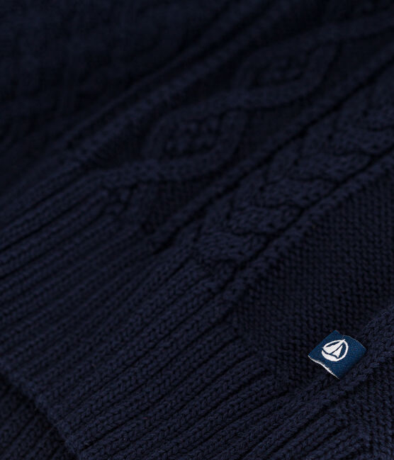 Maglione irlandese a righe in cotone bambino unisex blu SMOKING