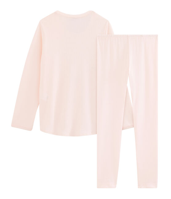 Pigiama bambina a costine rosa FLEUR