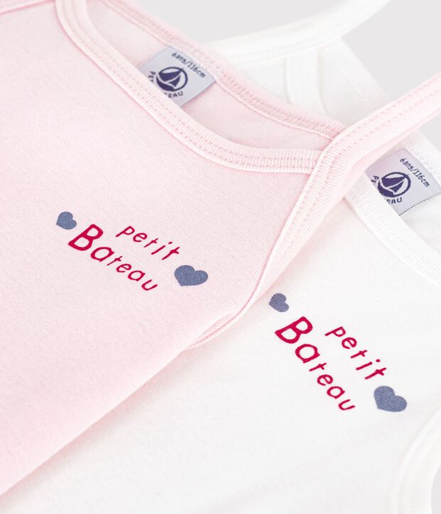 Lot de 2 chemises &agrave; bretelles en coton multicolore