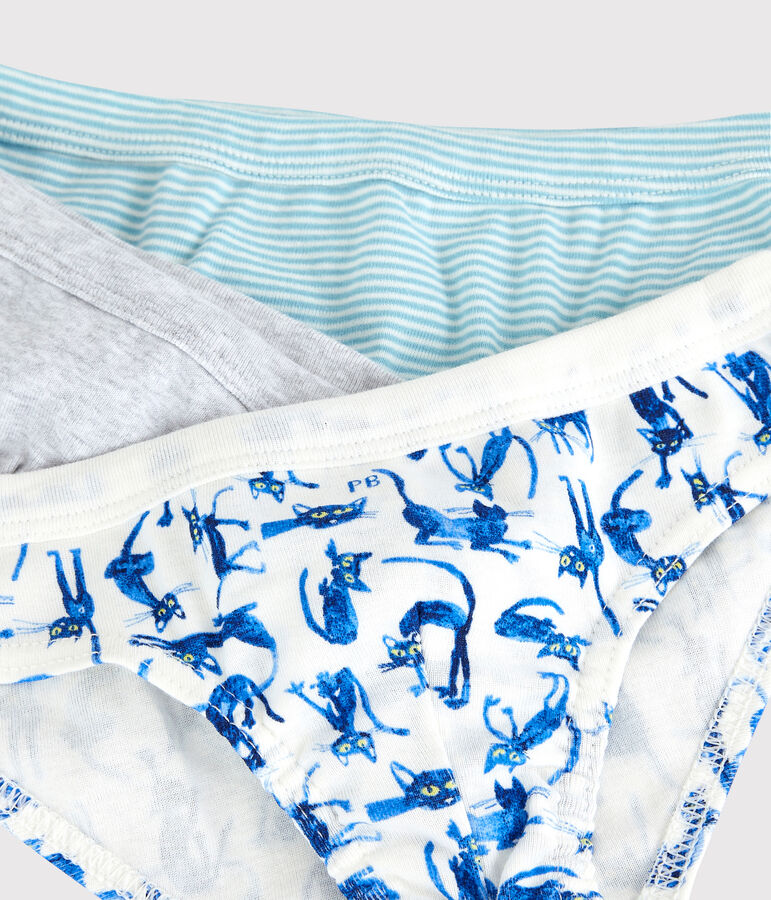 Confezione da 3 slip gatti bambino multicolore