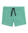 Short bebè maschio a righe verde PIVERT/bianco MARSHMALLOW