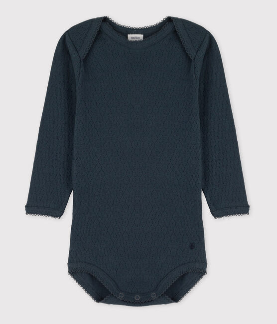 Body a maniche lunghe bebè in maglia traforata DUCKY