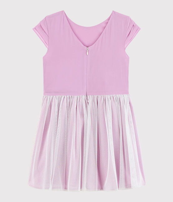 Abito da cerimonia in crêpe e tulle bambina rosa BOHEME