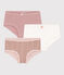 Confezione da 3 slip in cotone bambina motivo fiore variante 1