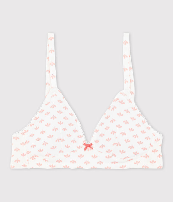 Reggiseno imbottito bambina stampato bianco ECUME/rosa VENUS/ MULTICO