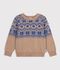 Pullover in misto lana e cotone jaquard bambino multicolore/multicolore
