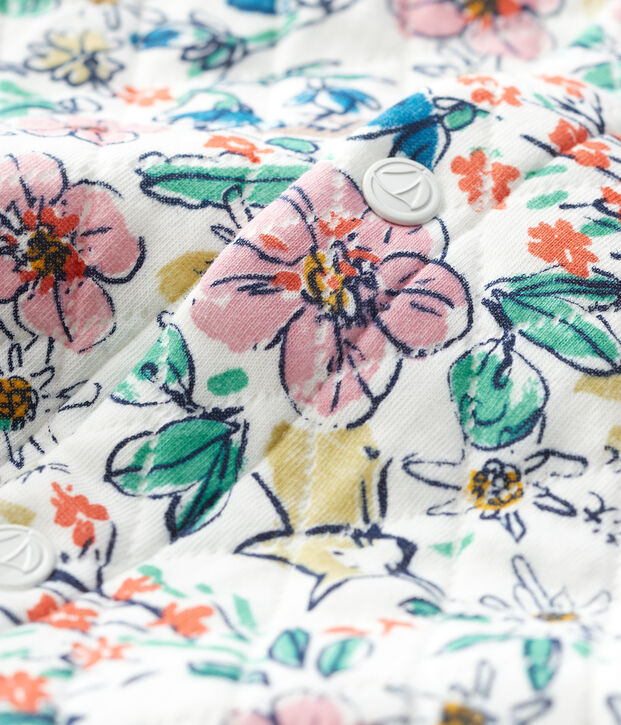 Cardigan trapuntato beb&egrave;. bianco/multicolore