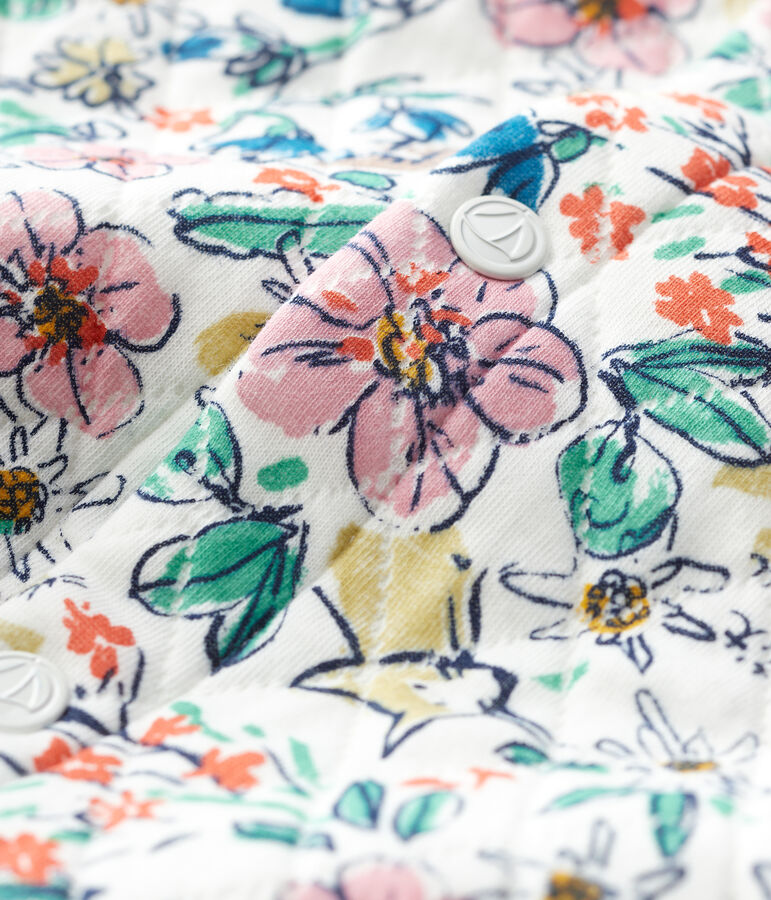 Cardigan trapuntato beb&egrave;. bianco/multicolore