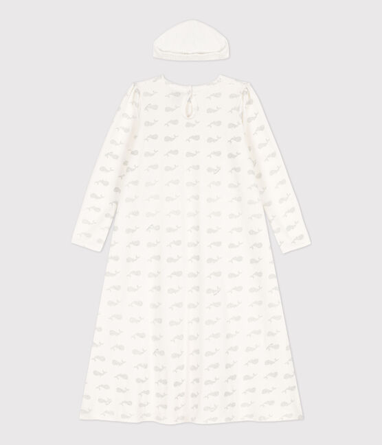 Camicia da notte bambina in ciniglia bianco MARSHMALLOW/grigio ARGENT