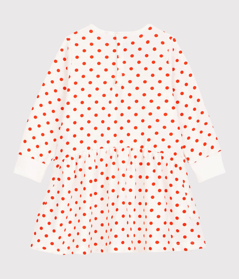 Abito in molleton beb&egrave;. bianco MARSHMALLOW/ CAROTTE