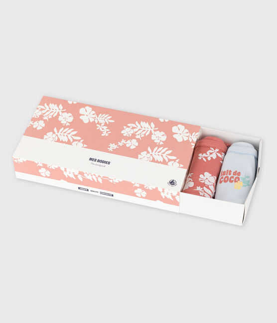 Set di 5 body Hawaii con spalline per bebè in cotone variante 1