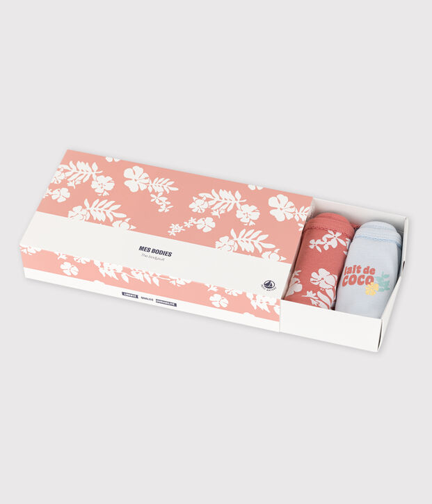 Set di 5 body Hawaii con spalline per beb&egrave; in cotone multicolore