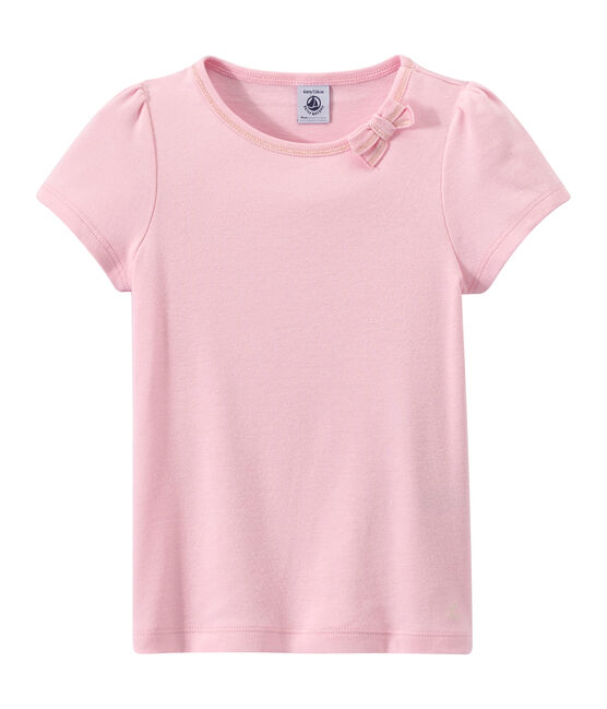 T-shirt bambina con fiocco rosa BABYLONE