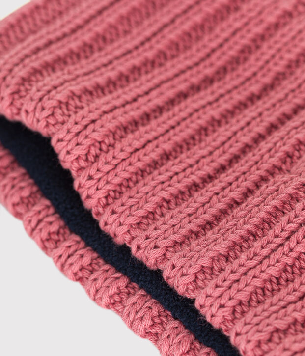 Snood in maglia foderata in pile neonato rosa