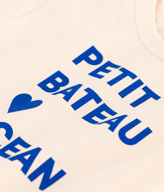T-shirt bebè a maniche corte in jersey con motivo ecru AVALANCHE