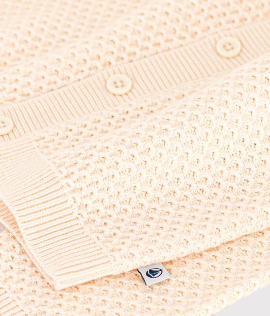 Cardigan in tricot di cotone bebè ecru AVALANCHE