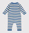 Tutina in maglia di lana e cotone a righe neonato blu BEACH/ AVALANCHE