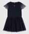 Abito manica corta bambina blu SMOKING