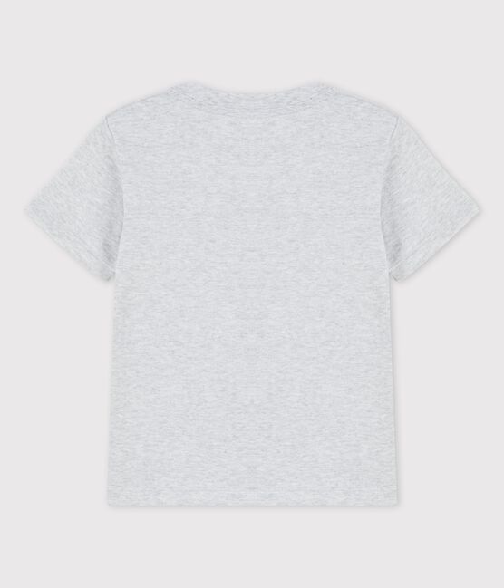 T-shirt  maniche corte in cotone bambino grigio POUSSIERE CHINE