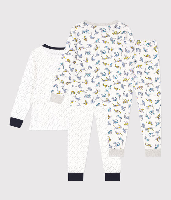 Confezione da 2 pigiami bambino unisex in cotone motivo stelle e felini variante 1