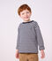 T-shirt a maniche lunghe a righe bambino blu/bianco/blu