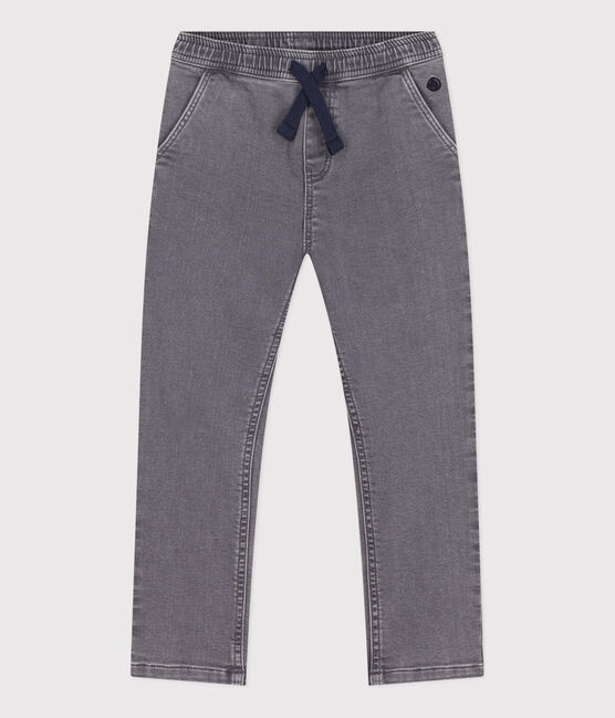 Pantalone bambino in denim taglio regular grigio GRIS